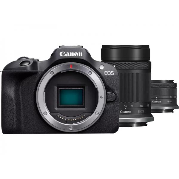 Canon EOS R100 + RF-S 18-45 mm IS STM + RF-S 55-210 mm IS STM