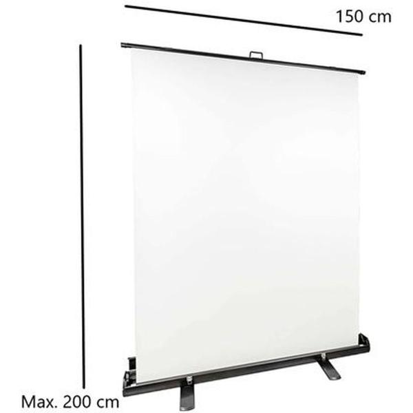 StudioKing RollUp Background screen FB-150200FW 150x200cm Blanc