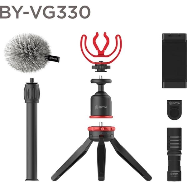 Boya Vlogging kit BY-VG330 avec BY-MM1 et support pour smartphone