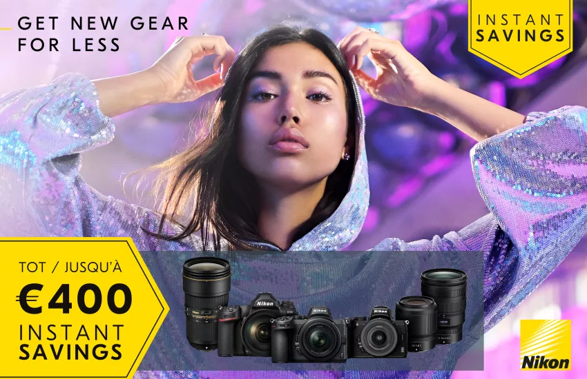 Jusqu'à 400€ de remise instantanée en Nikon!