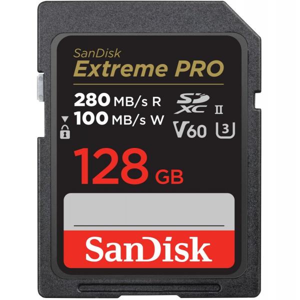 Sandisk Pro 128GB V60 UHS-II SD Cards 280/100MB/s